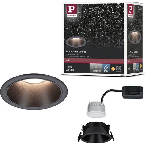 Paulmann Cole Einbau-Spot LED schwarz matt dimmbar (1/5)