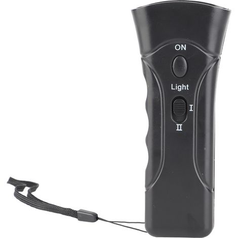 Dog Barking Deterrent Ultrasound Dual Horn Handheld Dog Bark Control Training Device for Outdoor Black