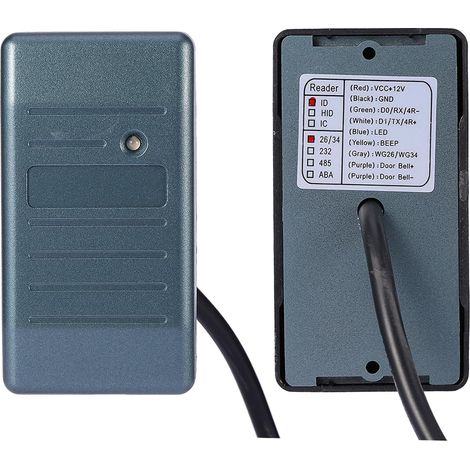 Contrôle d'accès par Lecteur de Carte 125 KHz Wiegand 26 étanche IP65 pour EM4100 (1/5)