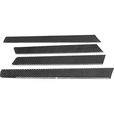 4 pièces bande décorative intérieure en fibre de carbone pour porte de voiture, autocollant compatible VW Touareg 2011-2018 (1/5)