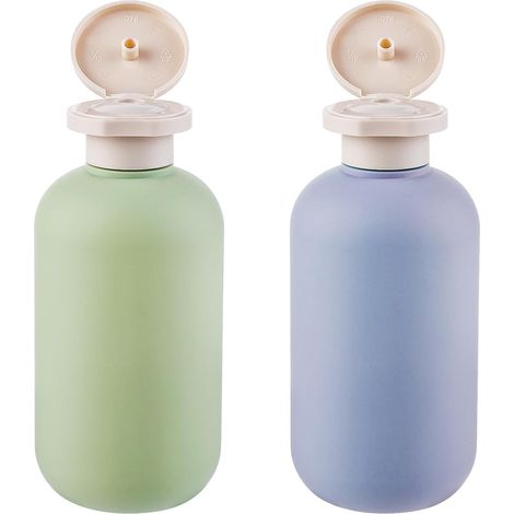 APEX 2Pcs Silicone Travel Bottles, 200ML Leak Proof Squeeze Travel Containers, Refillable Portable Empty Travel Size Bottles Accessories Containers for Toiletries,Shampoo and Conditioner (1/5)