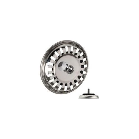 Tappo di scarico universale in acciaio inox, diametro 78 mm, per lavelli da cucina e da bagno. - Crezuo