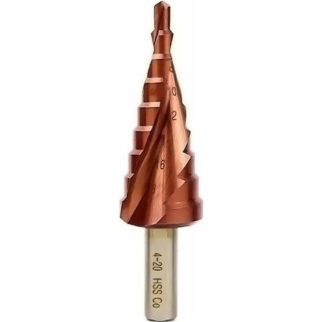 Mengshen Cobalt Forets étagés 4-32mm Rainure en Spirale, HSS M35 Découpe Agrandir Plaque en Acier Inoxydable pour trempe Plaque en Acier Perage de tles en Acier Poignée Triangle Jeu de Forets (1/5)