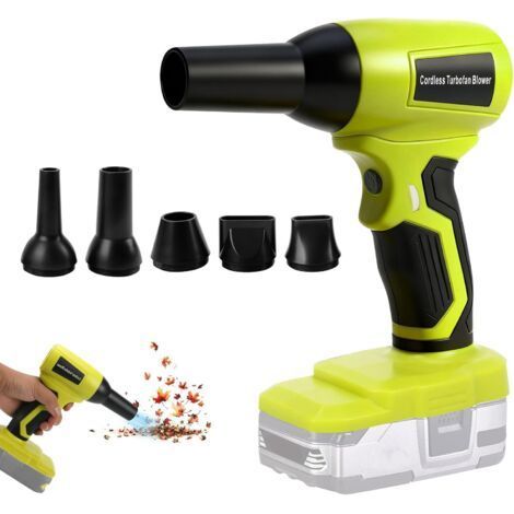 Akku-Laubbläser, bürstenloser tragbarer Staubreiniger mit 5 Düsen für Terrasse, Schlafzimmer und Wohnbereich (Ryobi 18V-Akku nicht im Lieferumfang enthalten) (1/5)