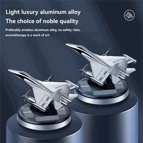 Désodorisant Solaire - Avion En Alliage D Aluminium - Pour Voiture Et Intérieur - 2 Pièces (1/5)