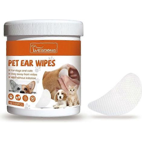 Lingettes nettoyantes pour oreilles de chien, nettoyant pour les yeux et les taches lacrymales pour chiots et chatons (1/5)