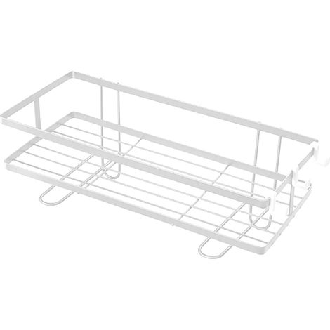 Etagere Suspendue Au-Dessus Des Toilettes - Structure En Acier Noir - Design Compact Sans Perçage - Pour Salle De Bains Et Cuisine - 1 Unite (1/5)