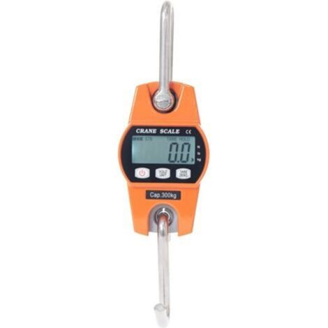 Peson Electronique 300kg Balance Crochet Suspendu Dynamomètre LCD Crochet Peseur Industrielle Pèse Poids 300kg/600lbs