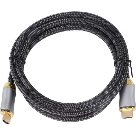Câble HDMI 2.1 2mètres 8K60Hz pour TV, ordinateur vers projecteur 4K, écran chromé perlé, interface multimédia HD haute vitesse. (1/5)