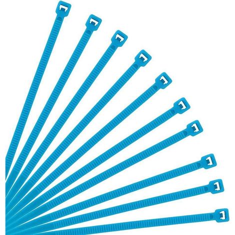 Kabelbinder 500 Stück selbstsichernd UV beständig 300mm x 3.6mm Blau (1/5)