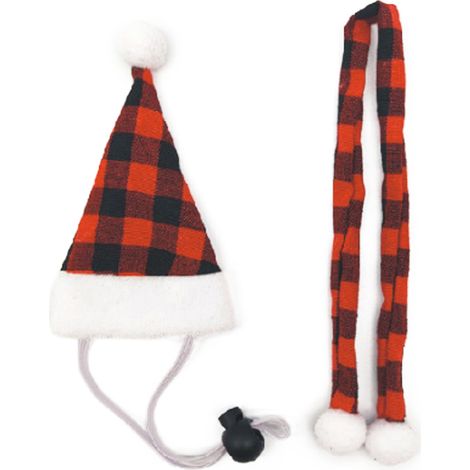 Ensemble Vêtement Noël Pour Petit Animal - Chapeau Réglable Avec Ceinture Élastique - Pour Hamster Furet Lézard Lapin - 1 Pièce (1/5)