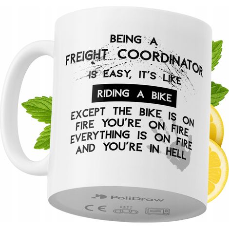 Lustige Kaffeetasse mit witzigem Textdesign für Frachtkoordinatoren – ideal für Geburtstage, Namenstage und Feiertage. Hochwertige Tasse für besondere Anlässe im Büro oder Homeoffice. Farbe: Weiß, 330