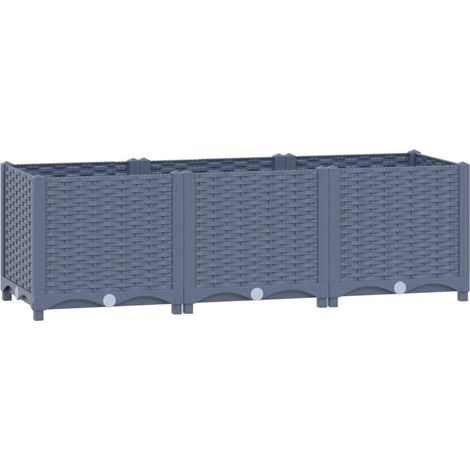 Fioriera Rialzata 120x40x38 cm in Polipropilene vidaXL