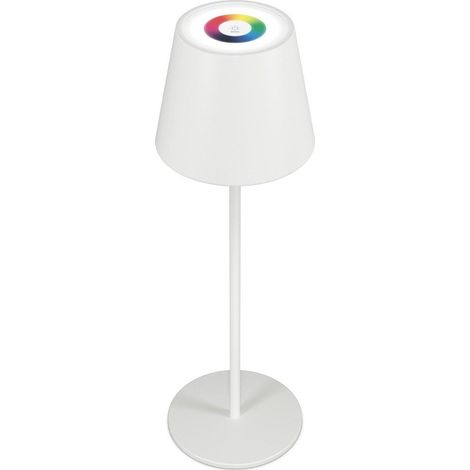 RealPower Lampada da Tavolo LED RGB Dimmerabile Bianca