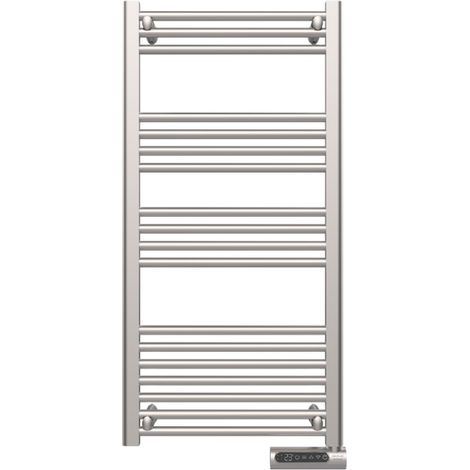[PRODUIT D'OCCASION] Radiateur sèche-serviettes électrique defluid avec 750 W, écran LED, commande tactile, programmateur hebdomadaire, 3 modes, température sélectionnable et sécurité maximale avec IP