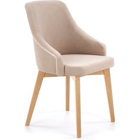 Silla Houston 709, Beige, 86x57x56cm, Tapiz, De madera (1/4)