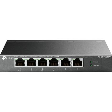 TL-SG1006PP switch No administrado Gigabit Ethernet (10/100/1000) Energía sobre Ethernet (PoE) Gris
