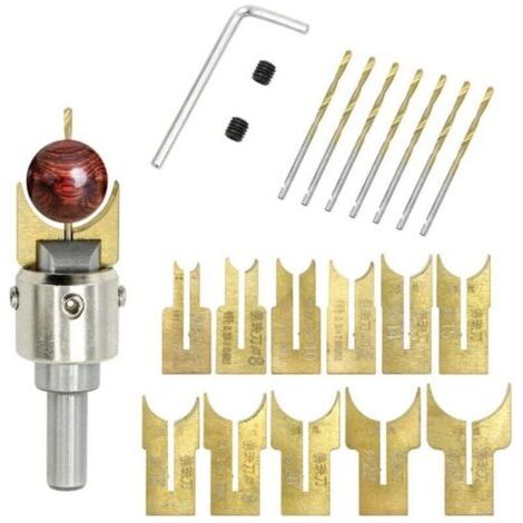 Kit d'outils sphériques en carbure de tungstène avec lame bouddhiste 6 à 25 mm pour le travail du bois, fraiseuse à perle, ensemble d'outils pour le travail du bois (1/4)