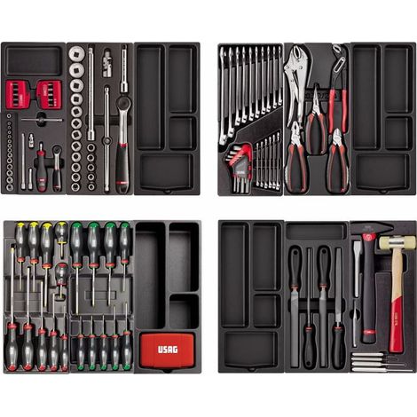 Assortimento Manutenzione Usag 495 PM 157 pezzi 4 cassetti