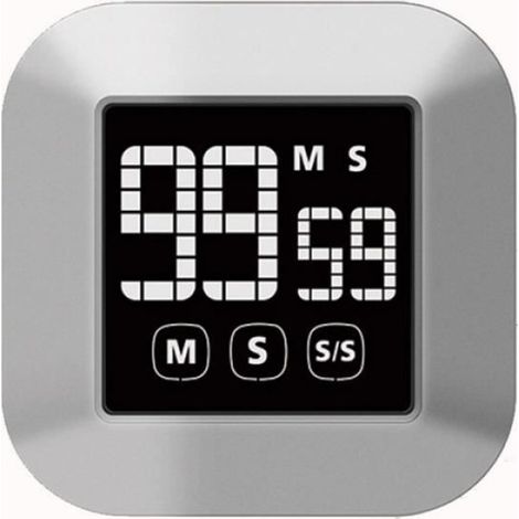 Minuteur électronique Minuterie de cuisine Minuterie de cuisson électromagnétique Compte à rebours Grand écran LCD Alarme sonore (1/3)