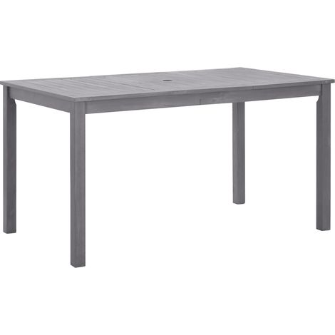 Table de jardin Délavage gris 140x80x74 Bois d'acacia massif (1/5)