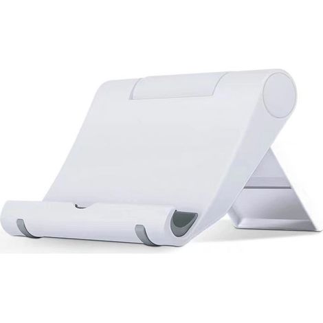 Lot de 2 supports de téléphone pliables et réglables, compatibles avec les smartphones (blanc) (1/5)