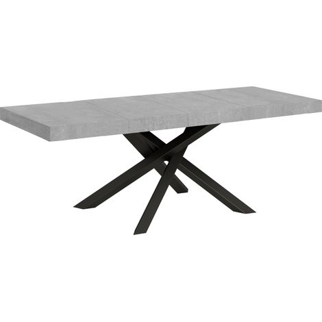 Tavolo allungabile 180/284x90 cm Volantis Premium cemento gambe antracite (1/5)