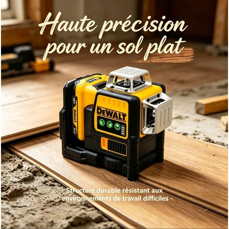 Niveau laser vert DEWALT DW089LG 12V, lot complet avec batterie, chargeur et étui, précis pour les travaux intérieurs (1/5)