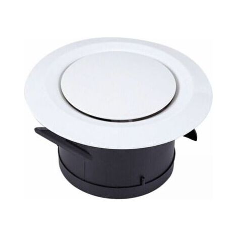 Bouche d'extraction et d'insufflation d'air Ø120, SL.GT 3 griffes articulées - Grille de ventilation plastique ronde orientable - Ventilation par ventilateur (1/5)