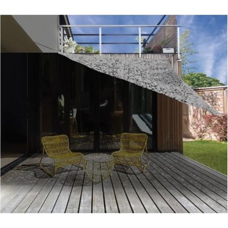 Toldo vela sombreo triangular camuflaje gris 3,6x3,6x3,6 m