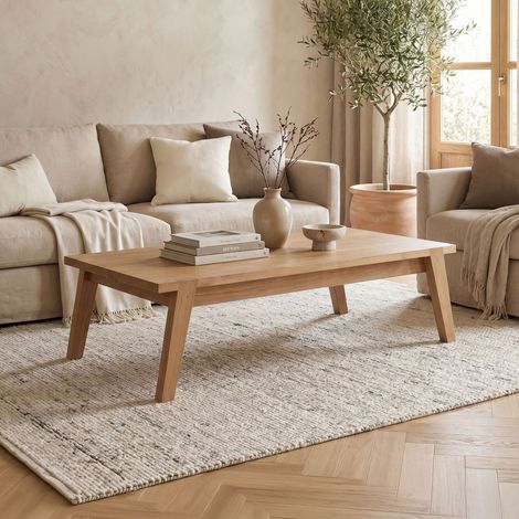 Table basse 145x70x36 cm en teck naturel - BALI (1/5)