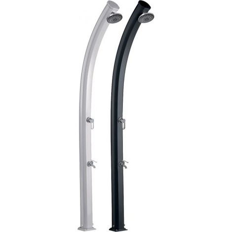 Formidra – Douche solaire Jolly 33L – Structure aluminium résistante aux UV – Rince-pieds intégré – Installation simple et stable
