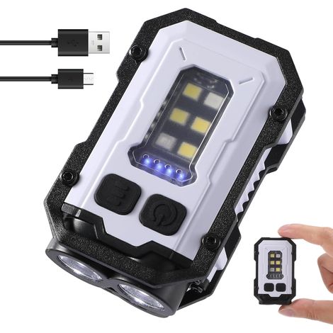 royaluxe - Mini lampe torche LED rechargeable, lampe porte-clés avec 8 modes, petite lampe torche puissante, lampe torche mini étanche IP54, petite lampe porte-c (1/5)