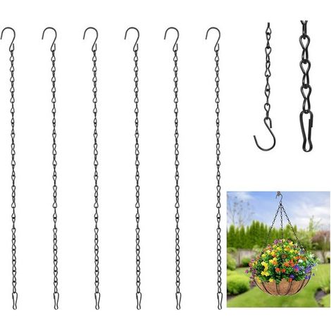 20 Stück 60 cm lange Hängeketten Metallketten mit Haken zum Aufhängen von Zimmerpflanzen Hängeketten für Hängepflanzen Blumentöpfe Körbe (1/5)