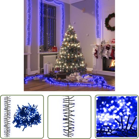 The Living Store LED-Lichterkette mit 1000 LEDs Blau 11 m PVC - Weihnachtsdeko - LED-Lichtringe - Lichterketten Blau - Innenbeleuchtung - Festival Beleuchtung (1/5)