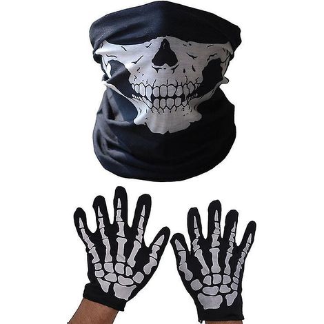 masques De Moto 2 Pices Multifonction Masque Tte De Mort Moto Masque Pour Ski, Moto, Vlo, Randonne