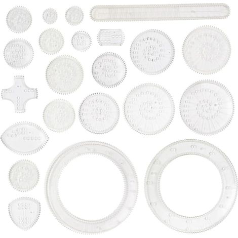 OUNONA Ensemble de 22 outils dessin en plastique pour la création (1/5)