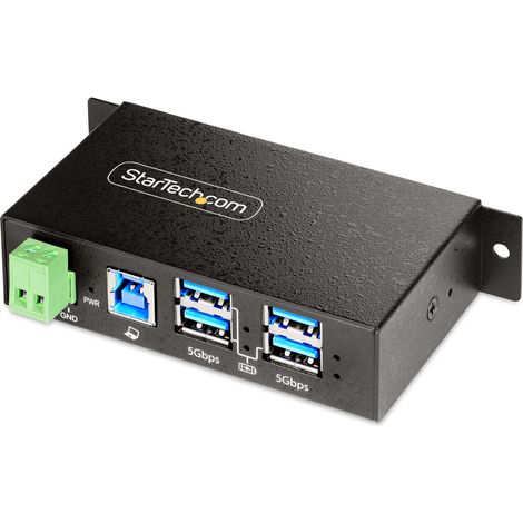 HUB Switch STARTECHCOM 5G4AINDRM-USB-A-HUB Negro (1/4)