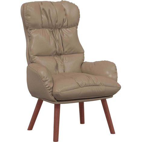 Fauteuil de Salon，Chaise，Fauteuil relaxant Cappuccino 69 x 74 x 93 cm Faux cuir CFW709505 (1/5)
