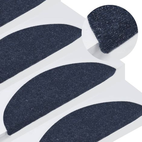 Tapis d'escalier autocollants 15 pcs，Marchettes d'escalier，Protections d'escalier 56x17x3 cm Bleu DVNEI264849 (1/5)