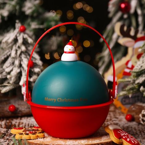 Boîte de pommes de Noël, réveillon de Noël, boîte cadeau de fruits de Noël, emballage cadeau de Noël, bonhomme de neige de Noël (1/5)