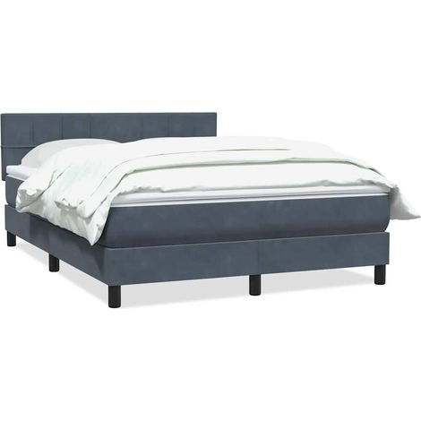 Maison Exclusive - Boxspringbett mit Matratze Dunkelgrau 160x210 (1/5)