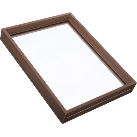 Cadre photo double face compatible avec les passionnés de photographie, présentoir rectangulaire marron, style sobre, 1 pièce (1/5)