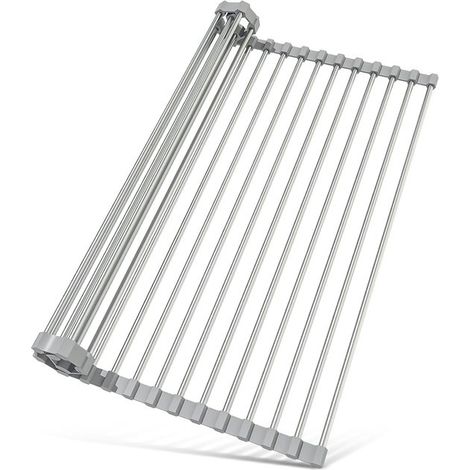 Tendedero plegable – Acero inoxidable 201, resistente al calor hasta 100 °C, ahorra espacio. (1/4)