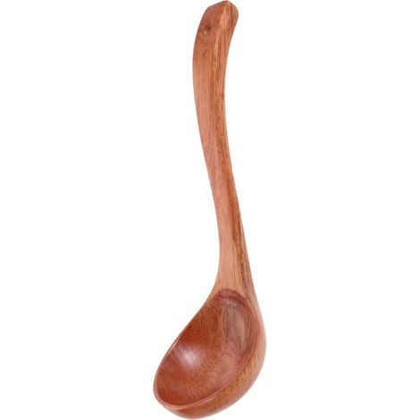 Louche à soupe en bois à long manche, cuillère asiatique ergonomique anti-brûlure, ramen, CHABERLU (1/5)