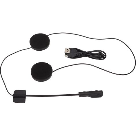 Casque Audio Stéréo Intégré au Casque Moto avec Appels Mains Libres Réduction de Bruit Intelligente Contrôle Musique et Appels (1/5)