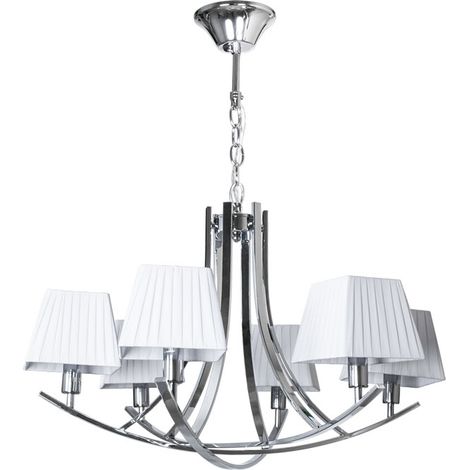 Lámpara de Techo INDIANA 6xE14 70d Blanco/Cromo