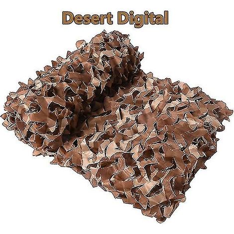 Filet de camouflage renforcé 3x5m, 3x8m, 3x10m, 4x5m pour piscine, plage et jardin. 7 couleurs camouflage désert. (1/5)