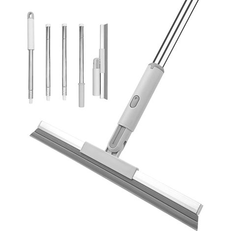 Raclette Douche avec Long Manche, Salle de Bain a Vitre, Raclettes de Nettoyage Segmenté, Fenêtre Balai de Sol pour Murs, Voiture et Cuisine(135cm) (1/5)