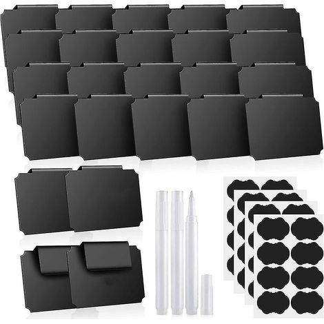 24 étiquettes pour paniers, étiquettes de qualité supérieure à clipser, étiquettes pour paniers de rangement de garde-manger (1/4)
